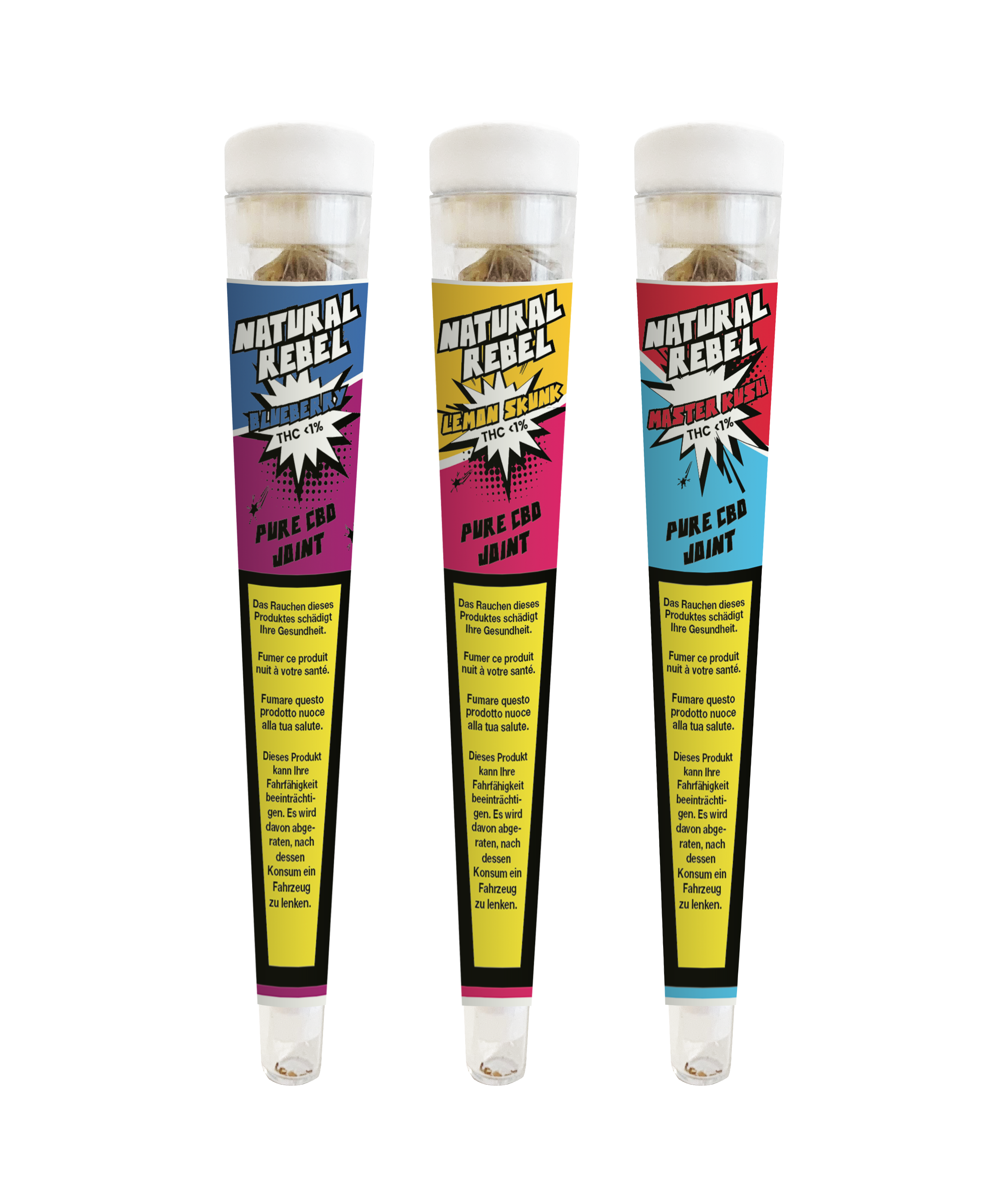 NATURAL REBEL Set de 3 joints - Pure CBD Joints