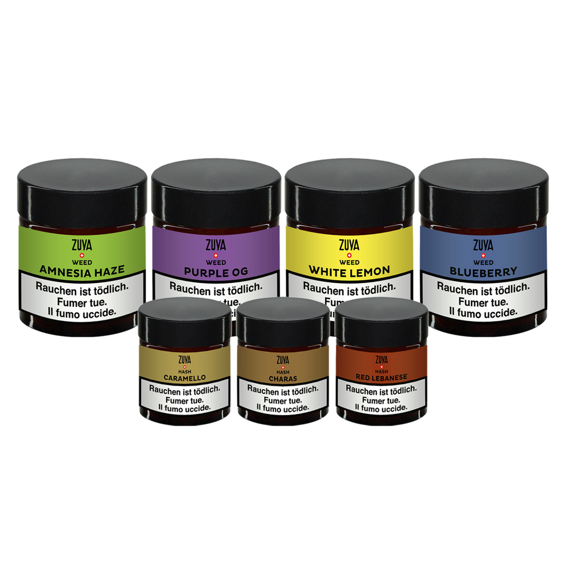 ZUYA All Stars 7er Set Hash und Weed Sorten