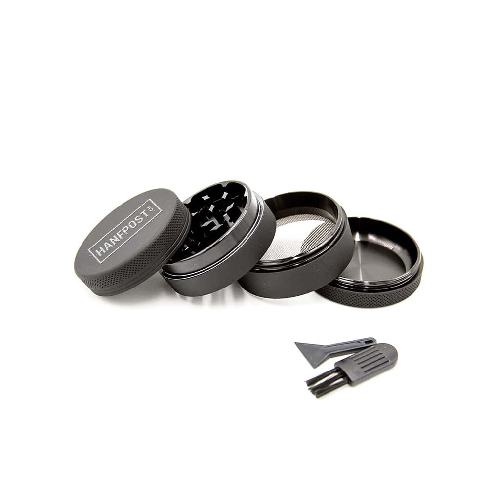 Hanfpost grinder 55mm - 4 pieces - black