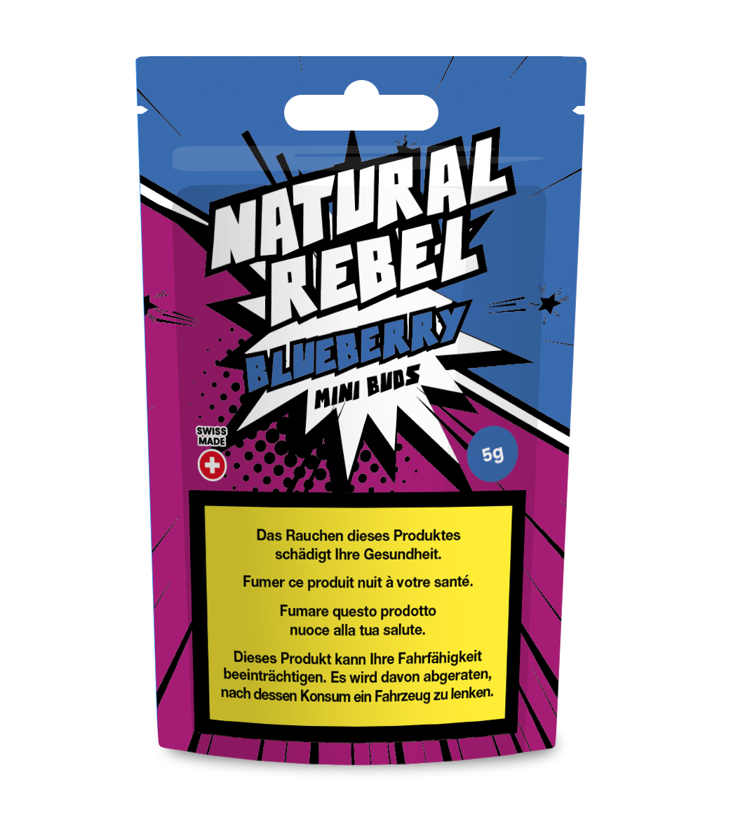 NATURAL REBEL Mini Buds - Blueberry 5g
